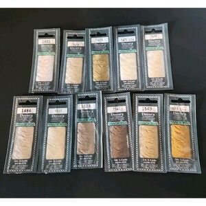 11pc Madeira Decora Embroidery Floss Lot  Mixed Golds & Silvers Rayon High Sheen